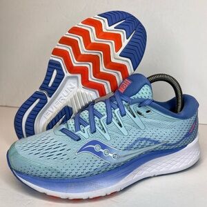 Saucony Ride ISO 2 Women’s Size 6.5 Blue/Pink Running Sneakers S10515-1 Clean!